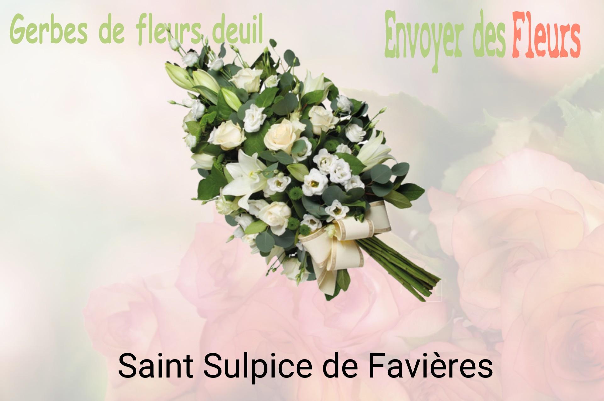 Gerbe de fleurs de deuil livrée à Saint-Sulpice-de-Favières